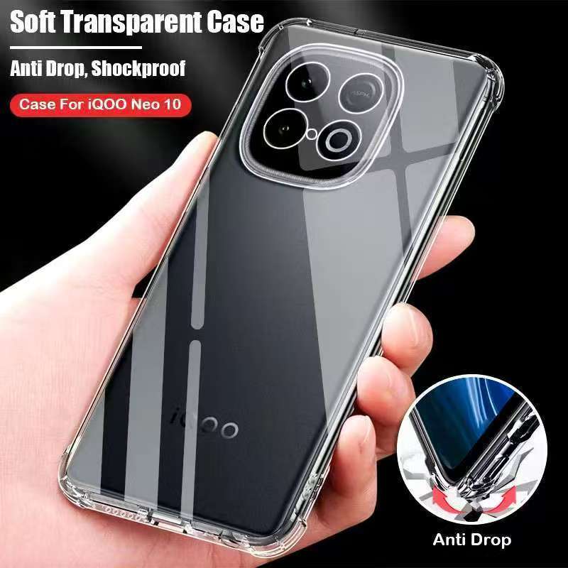 Vivo iQOO Neo10Pro+/iQOO Neo 10(ส่งในไทย)เคสTPUใสกันกระแทกแบบคลุมกล้องVivo iQOO Z10 Turbo/Vivo iQOO 