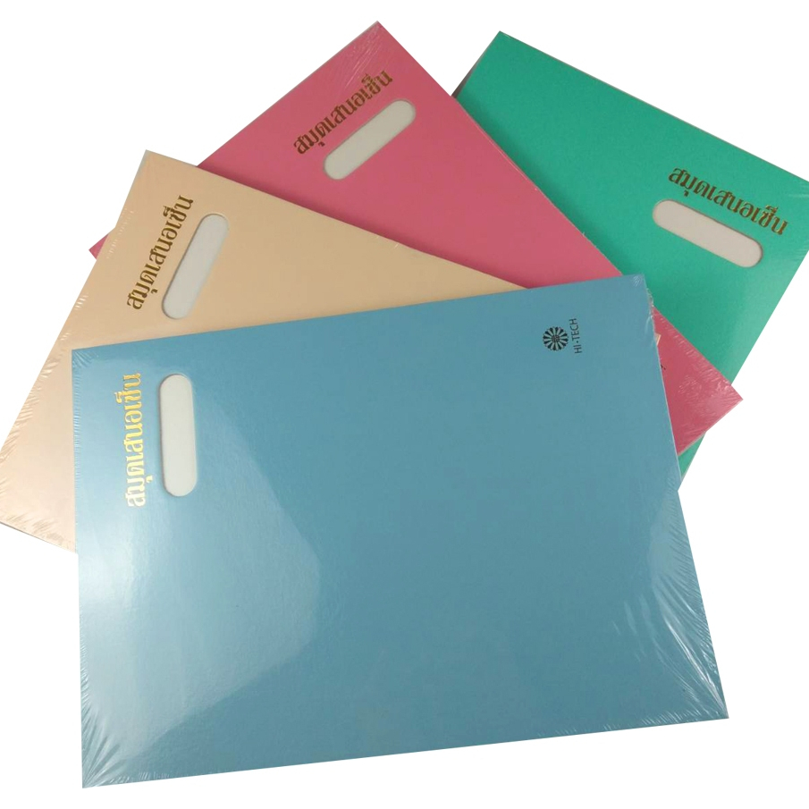 แฟ้มเสนอเซ็นต์ Hi-Tech 17 เรื่อง {เลือกสีได้น่ะ} เรื่อง ปกแข็งมันเคลือบพลาสติก ขนาด 27×37.2 ซม.