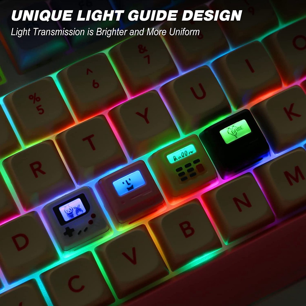 [K-04] Custom Keycap ปุ่มคีย์บอร์ดเรโทรไฟ RGB โปร่งแสง ใช้ได้กับ Mechanical Keyboard สวิตช์ MX รูปที่ 4