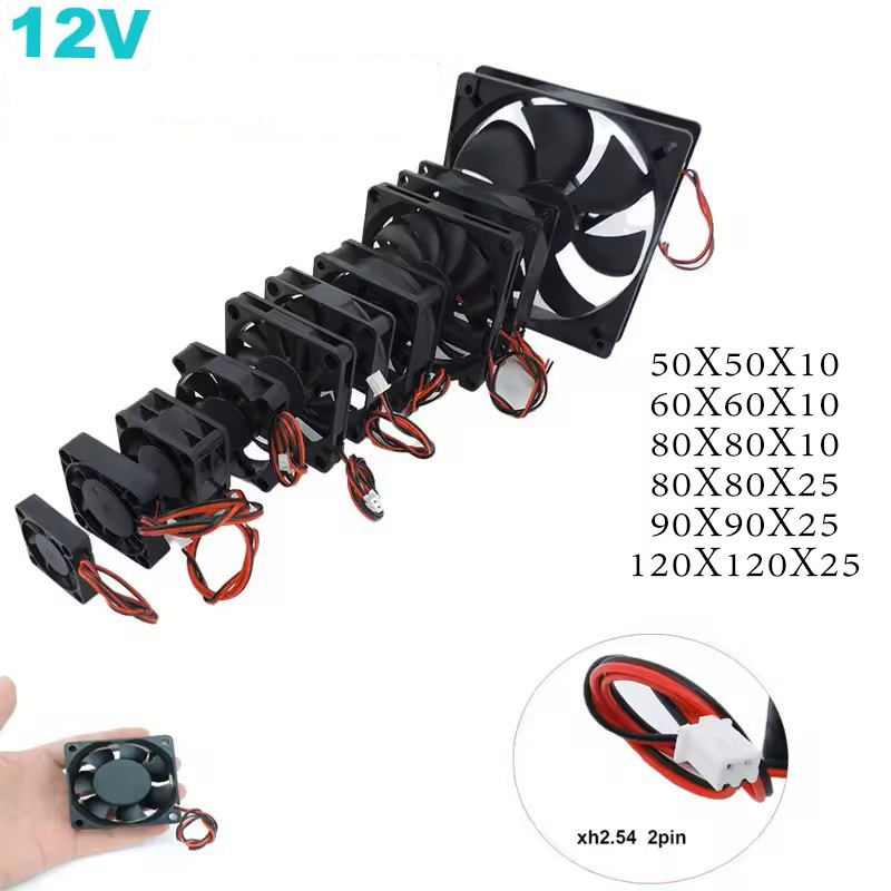 พัดลม DC12V มีหลายขนาดให้เลือก พัดลมระบายอากาศ เป่าลม พัดลม 12V DC fan AC fan พร้อมส่ง!!!!