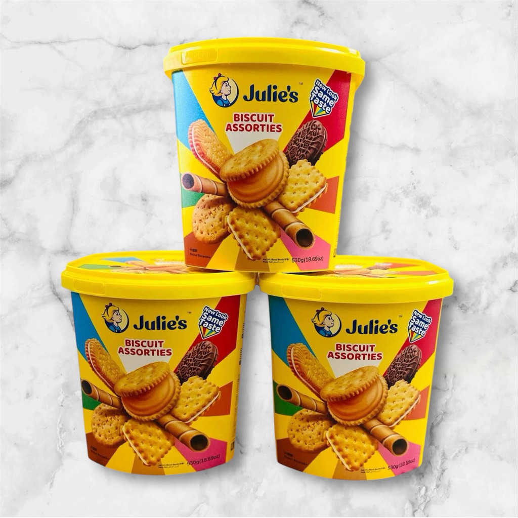 จูลี่บิสกิตรวมรุ่นถัง(Julie's Biscuit Assorted) ขนาด 530 กรัม