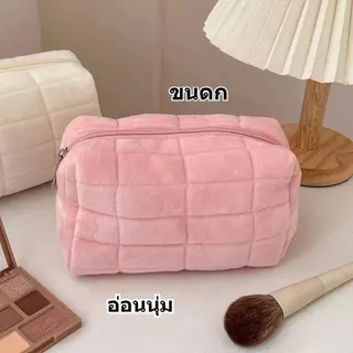ins คลายความดัน หมอน กระเป๋าเครื่องสำอาง น่ารัก อ่อนนุ่ม ความจุขนาดใหญ่ แบบพกพา แพ็กเกจเก็บของ