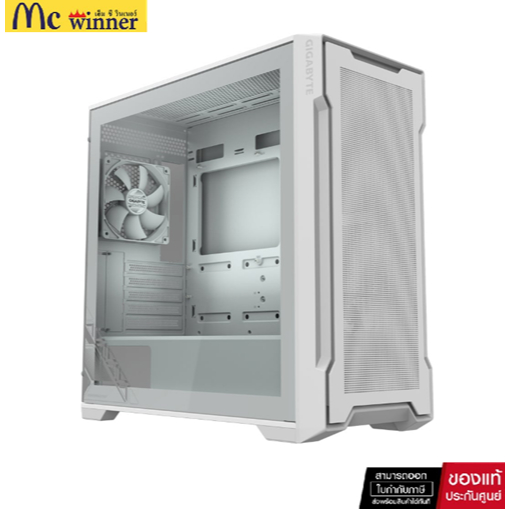 CASE (เคส) GIGABYTE C102 GLASS ICE (WHITE) (MICRO-ATX) (GB-C102GI GLOBAL)