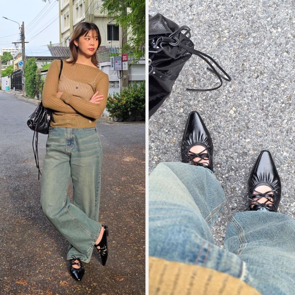 NEW! รุ่นTinTa รองเท้า Slip on ทรงหัวแหลม แมทช์สนุกทั้งเท่ห์และหวาน แถมพื้นนุ่มสบายสุดๆ - รูปที่ 4