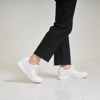Off-White Prime Sneakers รองเท้าผ้าใบหนังแท้สีขาวเพิ่มความสูง 7.5 ซม. | รองเท้าเสริมส้น Chuniverse