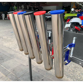 กระบอกปักคันเบ็ด สแตนเลส304 งานเชื่อมอาร์กอน | นน.เบาสุดในshoppee แข็งแรง ไม่โยก ไม่สนิม