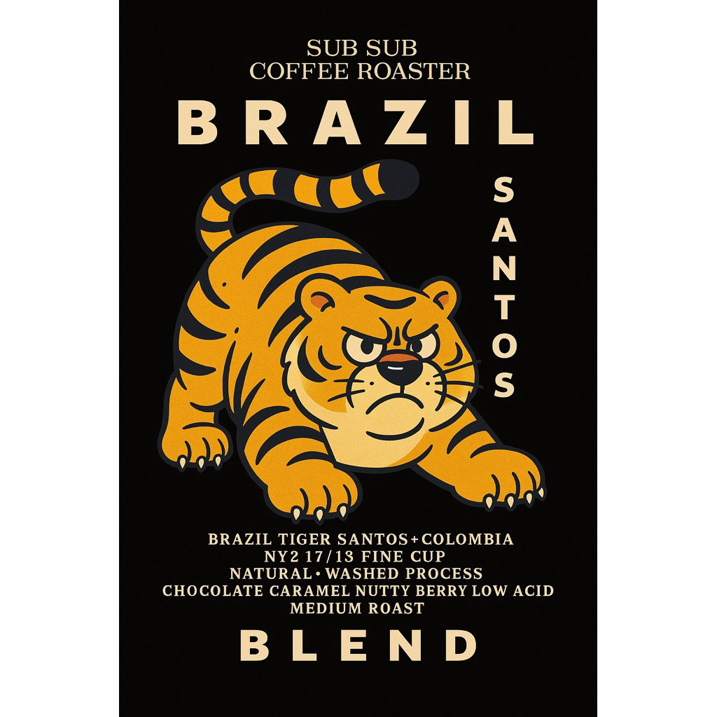 เมล็ดกาแฟคั่วกลาง “บราซิลเบลนด์”  โคลัมเบีย+บราซิล  หอมละมุนช็อกโกแลต ถั่ว คาราเมล  “ ลาเต้ เดอตี้ ”หรืออเมริกาโน่ก็ดี