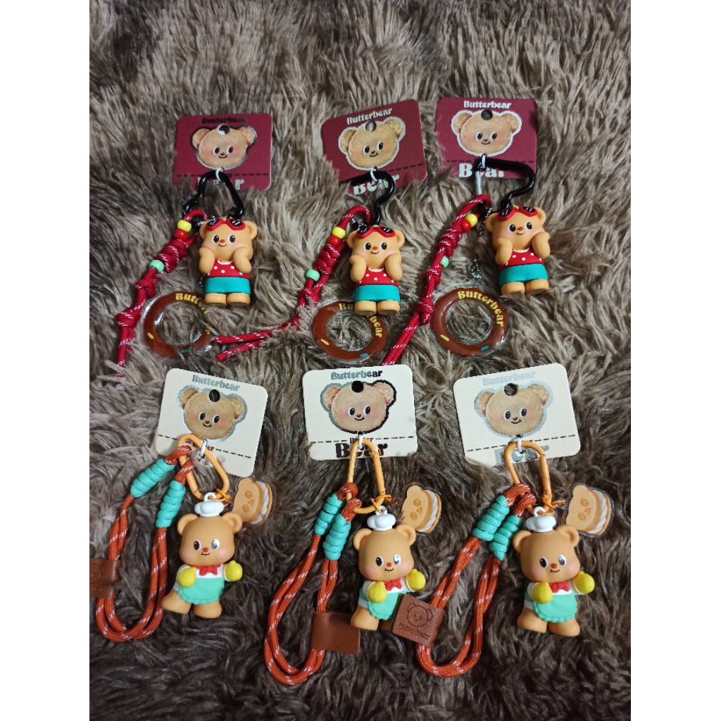พวงกุญแจหมีเนย พวงกุญแจButterbear พวงกุญแจน้องเนย พวงกุญแจตู้คีบ พวงกุญแจน้องหมีบัตเตอร์แบร์