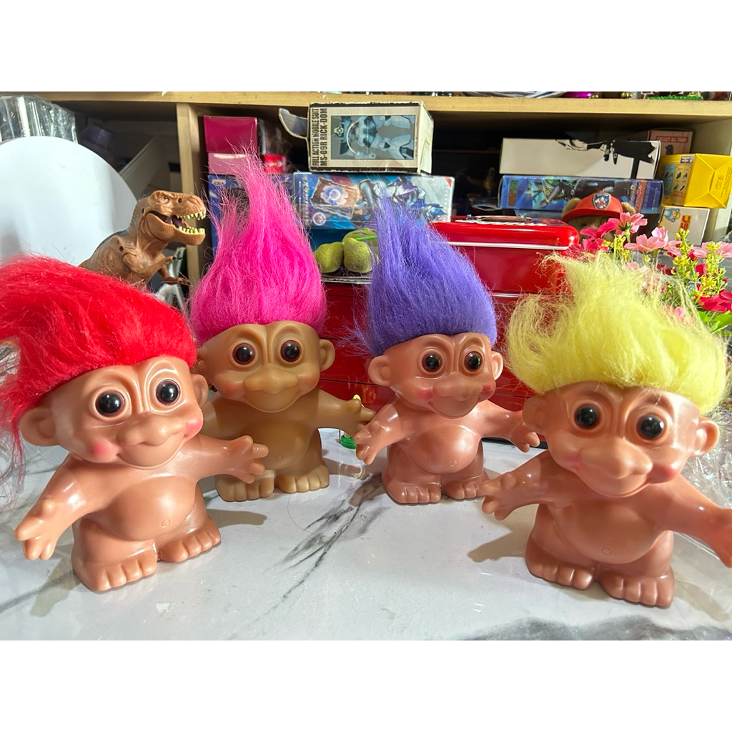 งานเก่า วินเทจ Troll Doll Chubby Vintage Piggy Bank