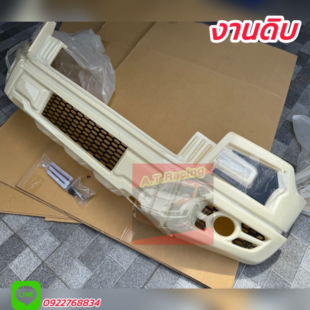 กันชนหน้า FORD RANGER ชุดแต่ง SPIDER กันชนหน้างานดิบ ( ไปทำสีเอง ) FORD RANGER ปี 2015 16 17 18 19 20 21 (SPIDER)