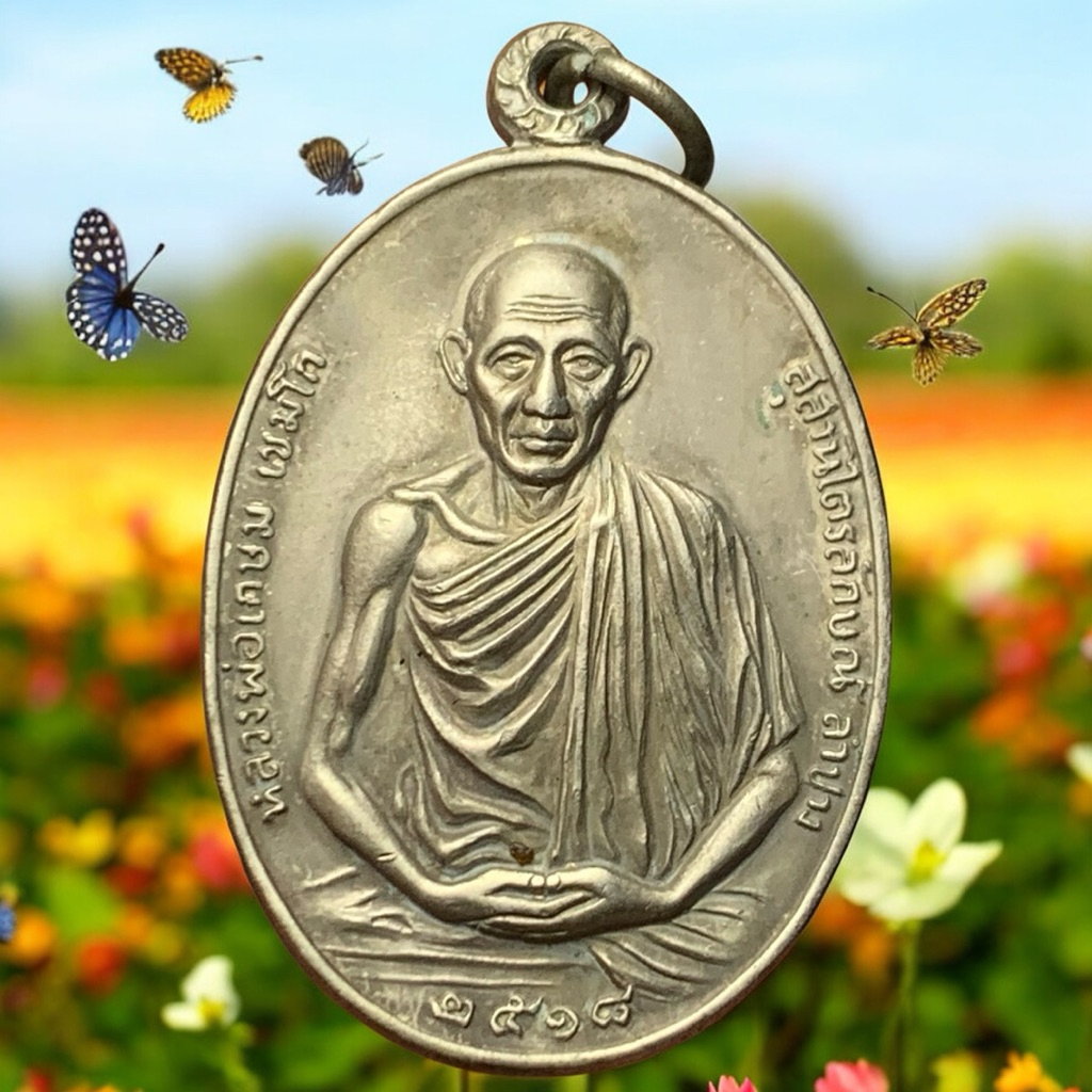 เหรียญหลวงพ่อเกษม เนื้อทองแดง ปี18 ราคาดีมาก