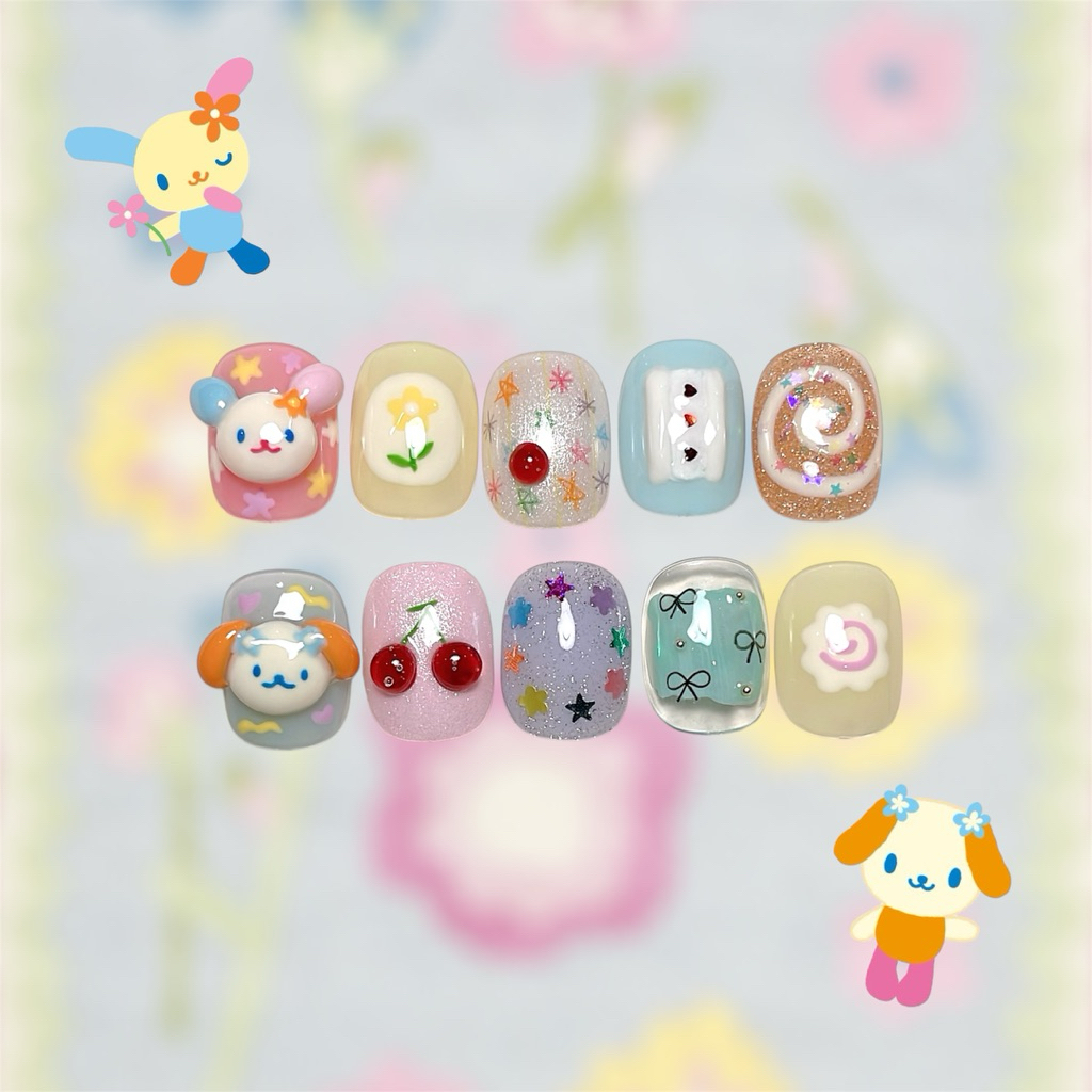 Usahana Sanrio / playpaint เล็บปลอม handmade
