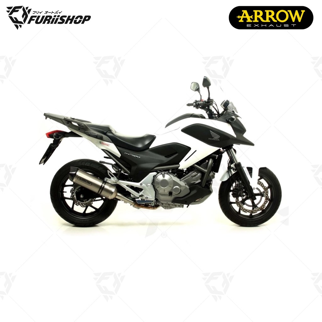 ท่อสูตร/ท่อแต่ง/ท่อไอเสีย Arrow Slip on Titanium-Carbon : for Honda Nc700/Nc750/Integra/NM4 -- Inclu
