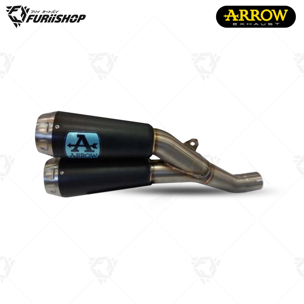 ท่อสูตร/ท่อแต่ง/ท่อไอเสีย Arrow Slip on Twin Moto GP Black : for Honda CB1000R 2018-2020/All new 202