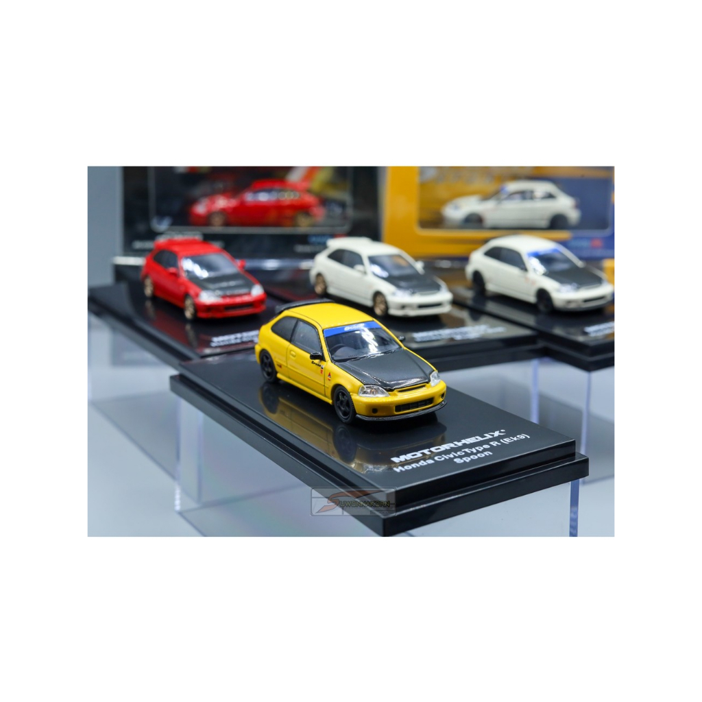 MOTOR HELIX   1/64 Honda Civic Type R (EK9) Spoon Sunlight Yellow