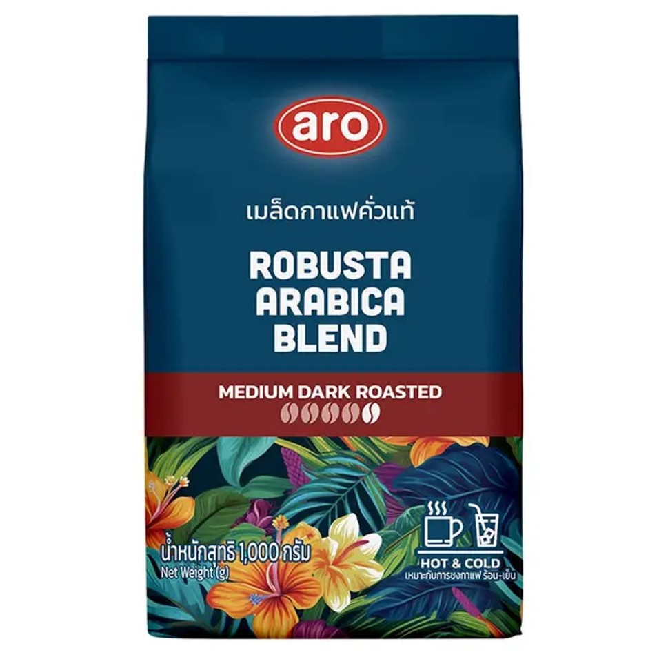 เอโร่ เมล็ดกาแฟคั่ว (เดิม โซเล่ คาเฟ่ แบล็ค เมล็ดกาแฟคั่ว อาราบิก้าผสมโรบัสต้า)