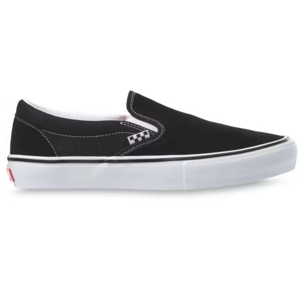 VANS SKATE SLIP-ON BLACK WHITE SNEAKERS สินค้ามีประกันแท้