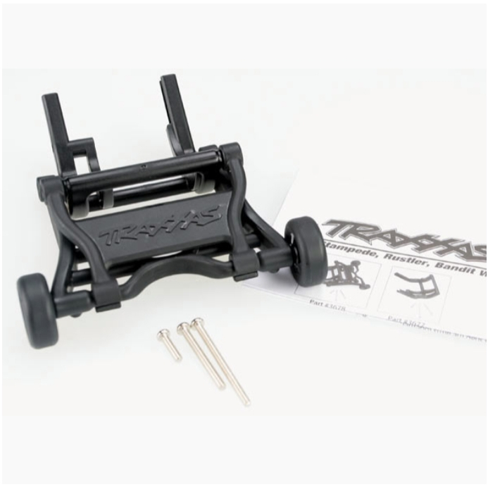 TRAXXAS 3678 Wheelie bar, assembled (black) (fits Slash®, Stampede®, Rustler®, Bandit® series)