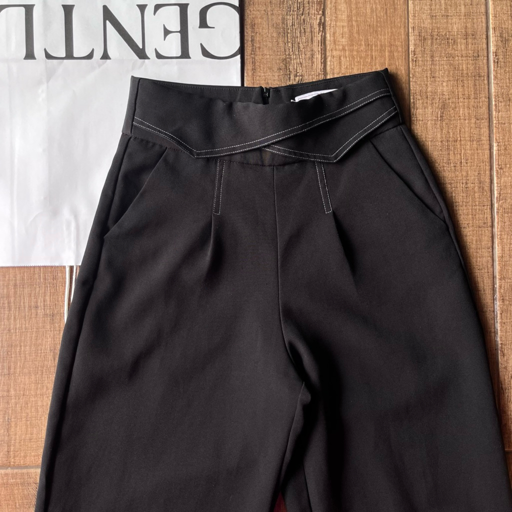 Sunny Closet 💯% กางเกงสีดำ กางเกงผ้า กางเกงทำงาน