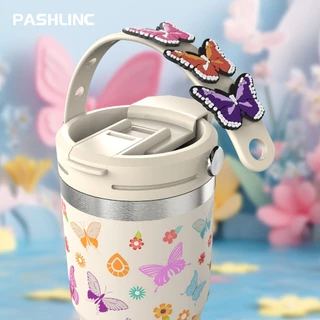 PASHLINC แก้วเก็บอุณหภูมิสแตนเลส 304 พร้อมของแถมห้อย ความจุสูง ถ้วยร้อนและเย็น แก้วเก็บอุณหภูมิ