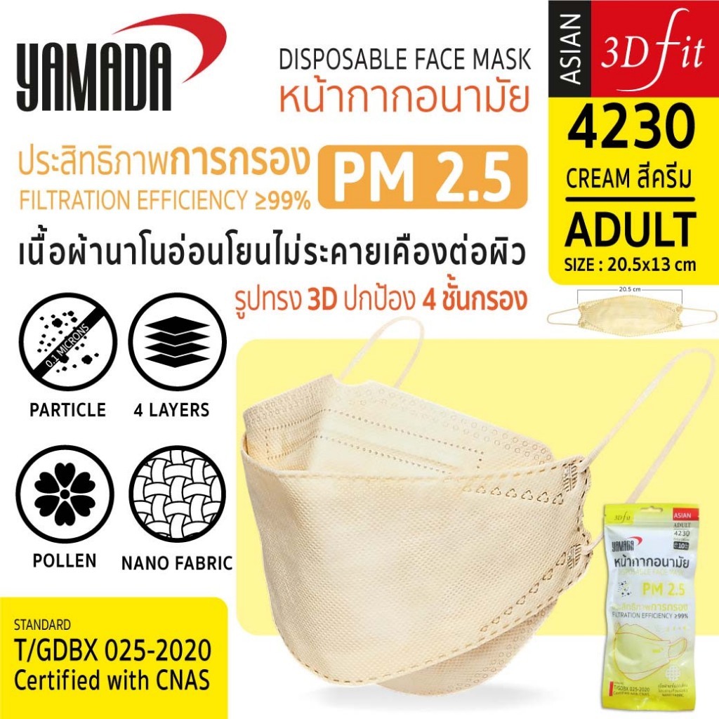 หน้ากากอนามัย รุ่น 4230  (10 ชิ้น/แพ็ค) - รูปที่ 2