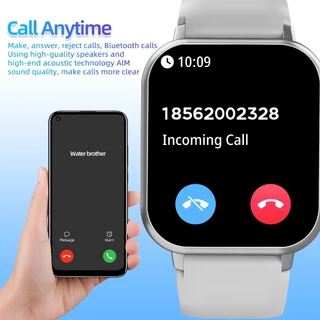 GOOJODOQ Fb033 นาฬิกาอัจฉริยะ กันน้ำ Ip68 โทรบลูทูธ อัตราการวิ่ง วอลล์เปเปอร์ที่กำหนดเอง Smart Watch