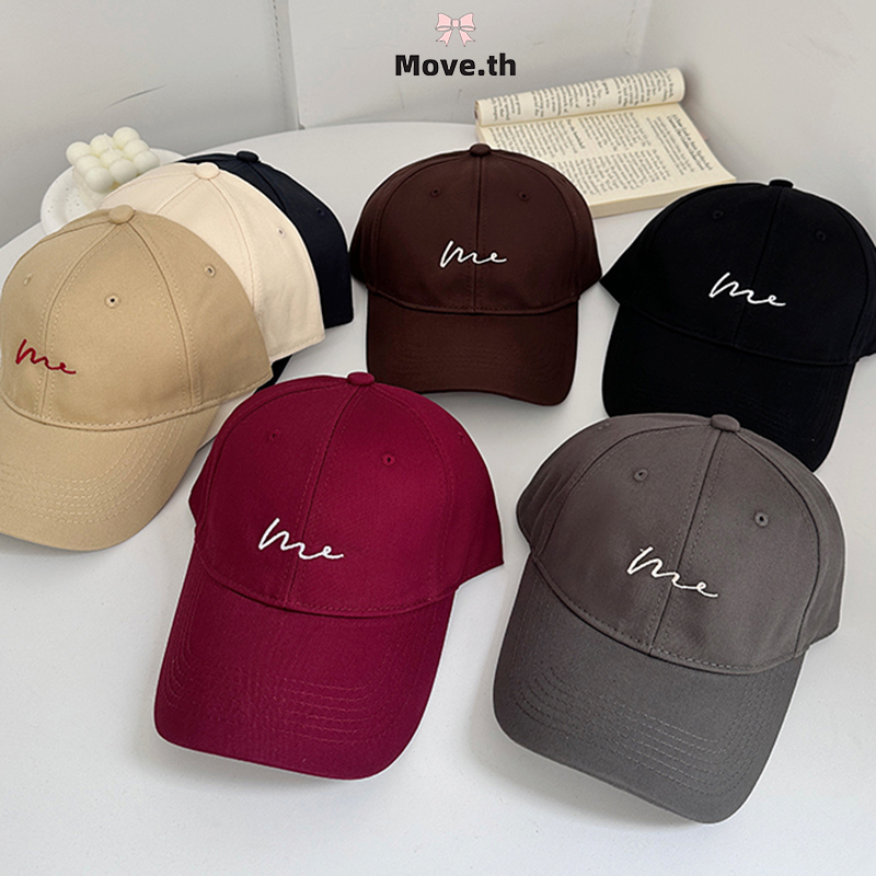 ในไทย-พร้อมส่ง✨หมวกแก๊ปแฟชั่น ลายสวยเย็บปัก กันแดดได้ดี ใส่ได้ทั้งผู้ชายและผู้หญิง สามารถปรับขนาดได้ ไม่ซีดจาง-Move
