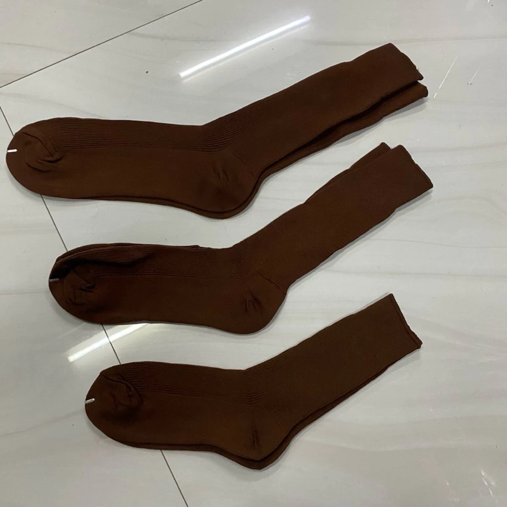 ถุงเท้าข้อยาวสีน้ำตาล มีทุกไซต์ให้เลือก