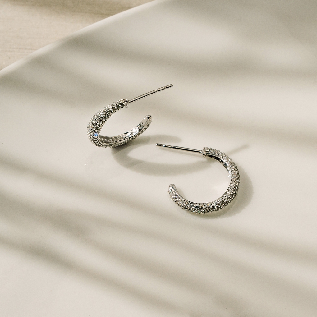 Ar-Kang Collection AKE3149/ AKE3150/ AKE3151 ต่างหูเงินแท้ White Cz