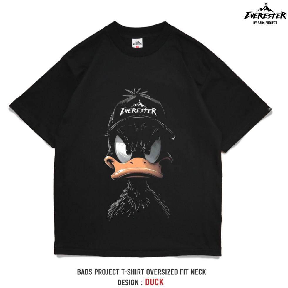 EVERESTER เสื้อไซส์ใหญ่ คอฟิต อก 56-60 นิ้ว Heavy Cotton เสื้อยืด Duck ผู้ชาย เสื้อคนอ้วน สีดำ Bexp