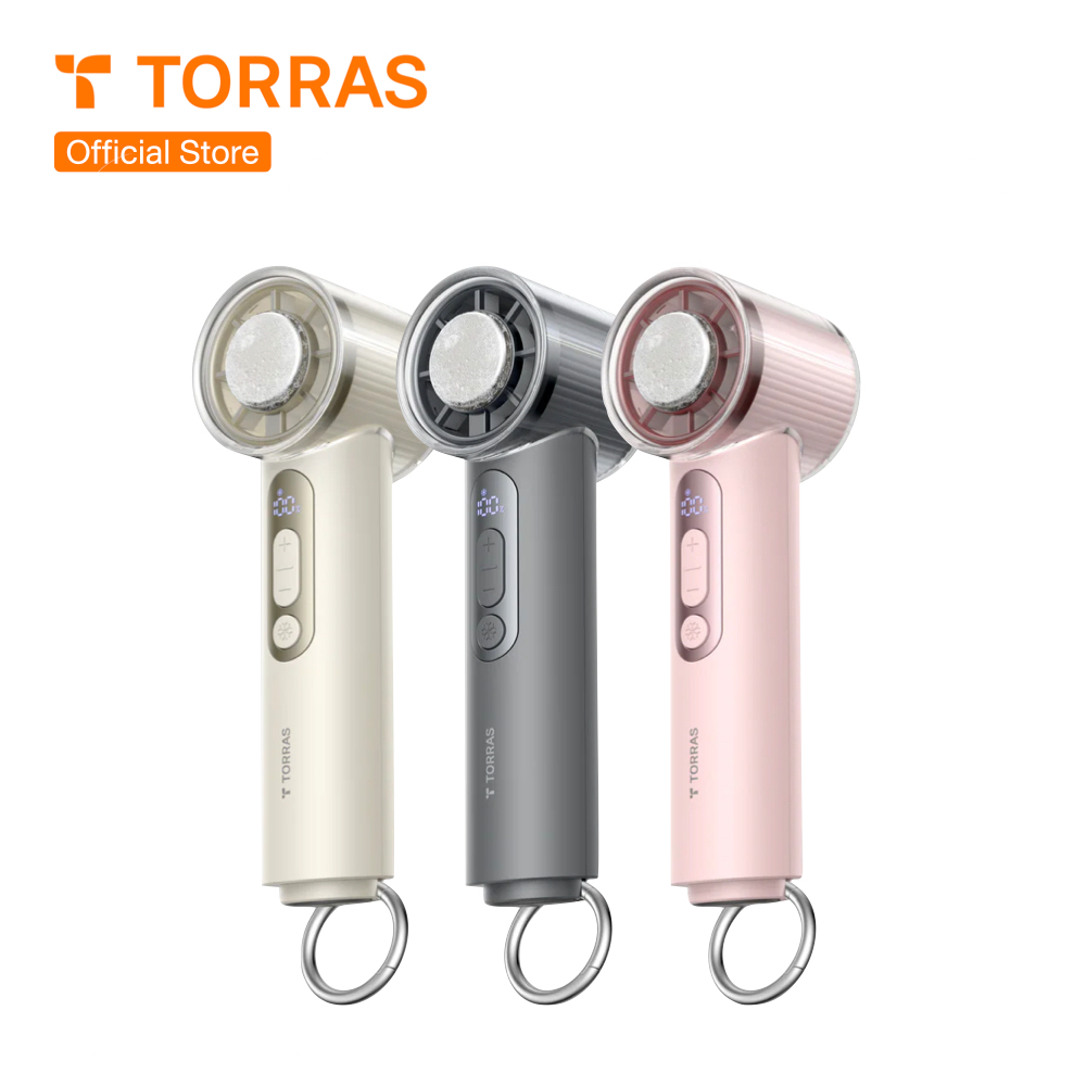 พัดลมพกพา TORRAS COOLiFY iva Handheld Fan - Charcoal / Ivory / Vivi Pink