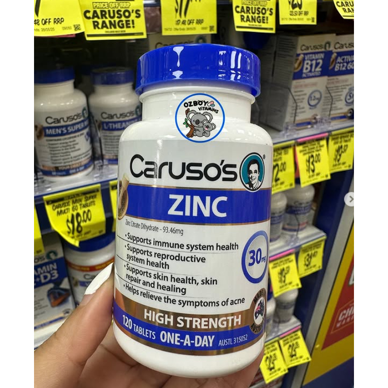 Caruso’s Zinc 30 mg 120 tabs