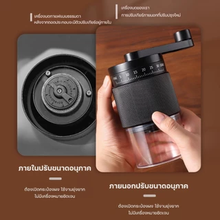 Keluer เครื่องบดกาแฟ ปรับได้ 35 ระดับ Coffee Grinder เครื่องบดกาแฟ ใช้ในครัวเรือน เครื่องบดเมล็ดกาแฟแบบมือโยก