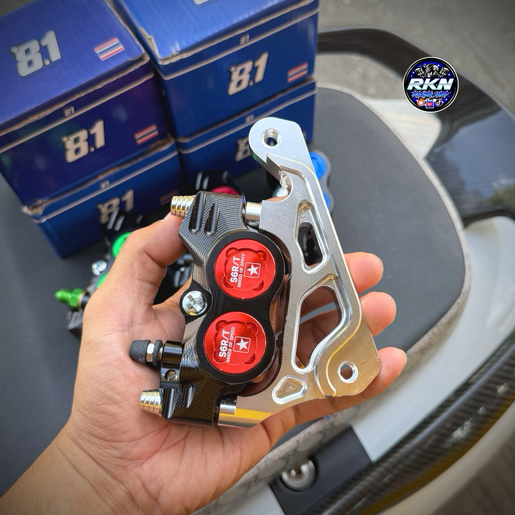 ปั้ม8.1CNC(เนื้อสีดำ)+ผ้าเบรคทองแดง✅งานCNCพร้อมขาจับแถมน็อต W125R/S/บังลม/W110i/LED/W125LED/Sonic/FINO/MIO/GIORNO/LEAD - รูปที่ 4