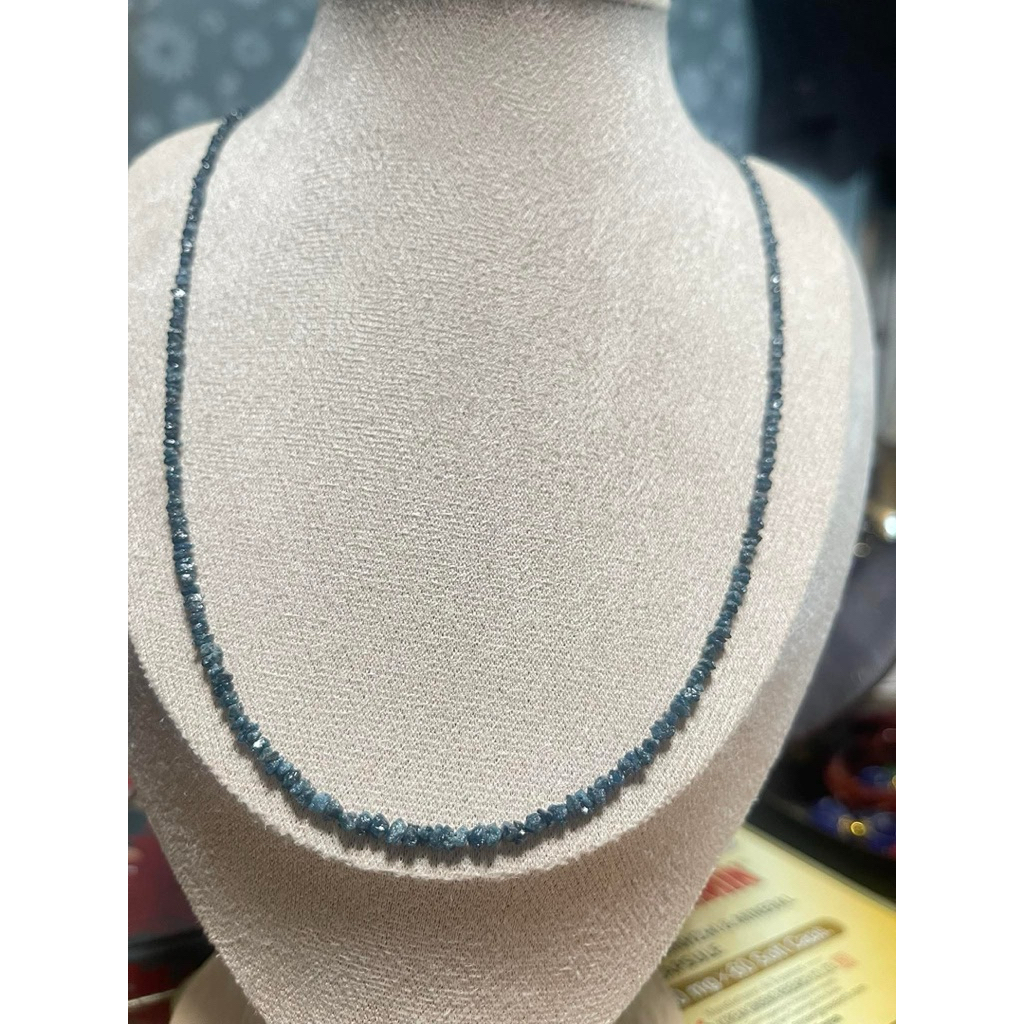 สร้อยคอเพชรดิบตะขอเป็นทองแท้18k