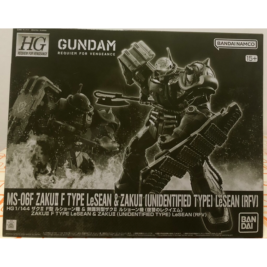 P-BANDAI HG Zaku Ⅱ F Type LeSean & Zaku Ⅱ (Unidentified Type) LeSean (RFV)สภาพกล่อง85-90% พร้อมส่ง