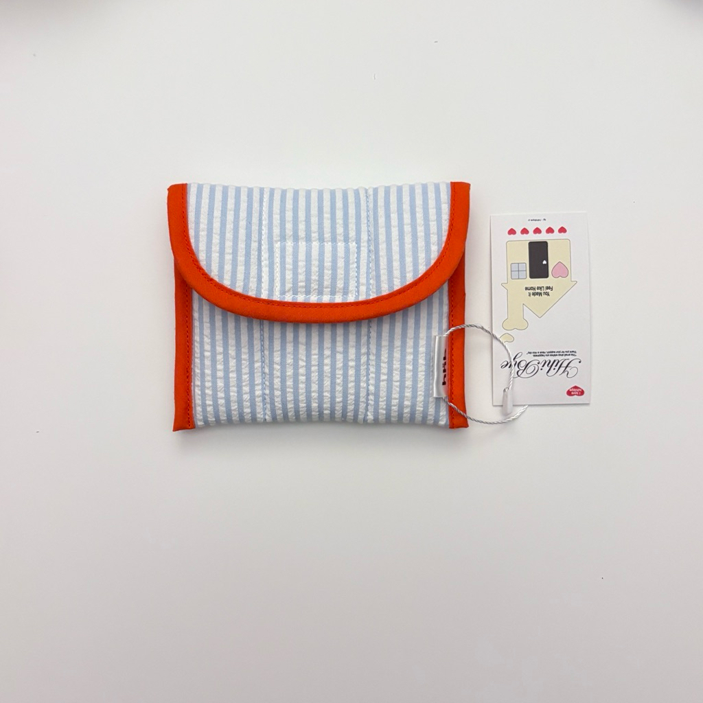 Hihibye wallet bag ( 9x12 cm ) Blue-Red