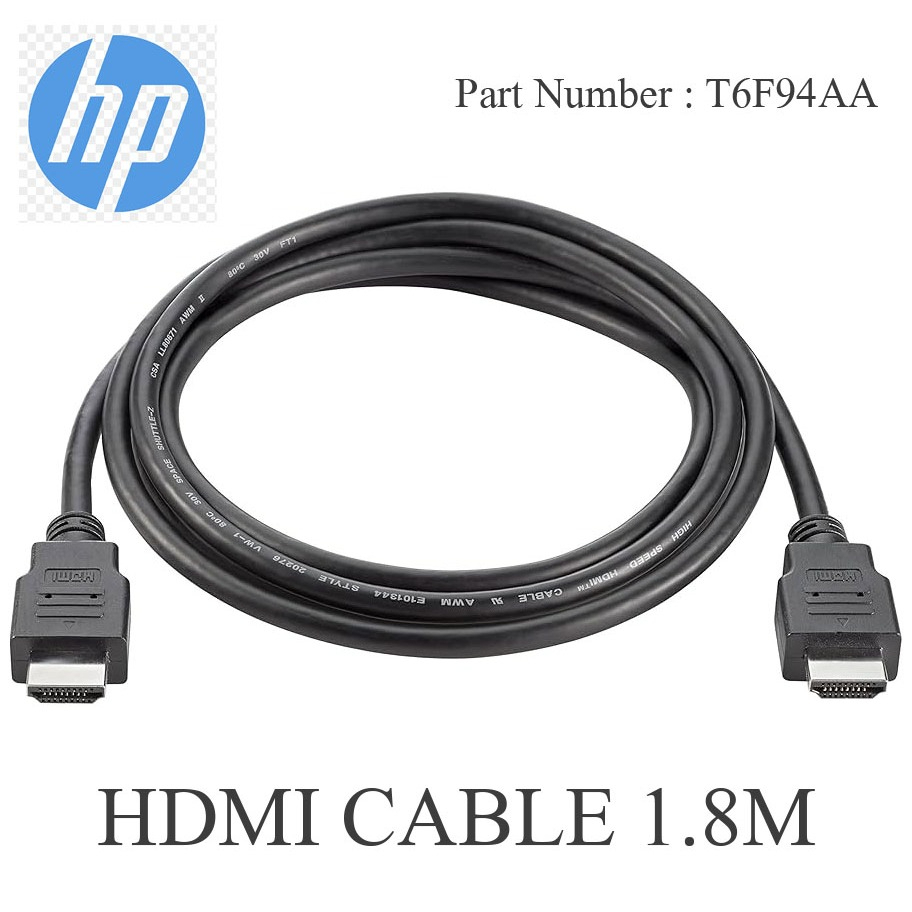 (พร้อมส่ง) HP HDMI Standard Cable Kit 1.8M Part Number : T6F94AA