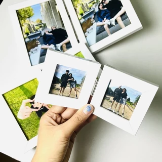 กรอบบานพับ พร้อมใส่รูปเต็มกรอบ ตั้งได้ ใส่รูปไปให้ กรอบรูป2x2 3x4 4x6 นิ้ว กรอบรูปของขวัญวันเกิด วันครบรอบ