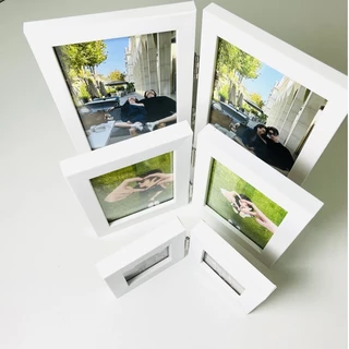 กรอบบานพับ พร้อมใส่รูปเต็มกรอบ ตั้งได้ ใส่รูปไปให้ กรอบรูป2x2 3x4 4x6 นิ้ว กรอบรูปของขวัญวันเกิด วันครบรอบ
