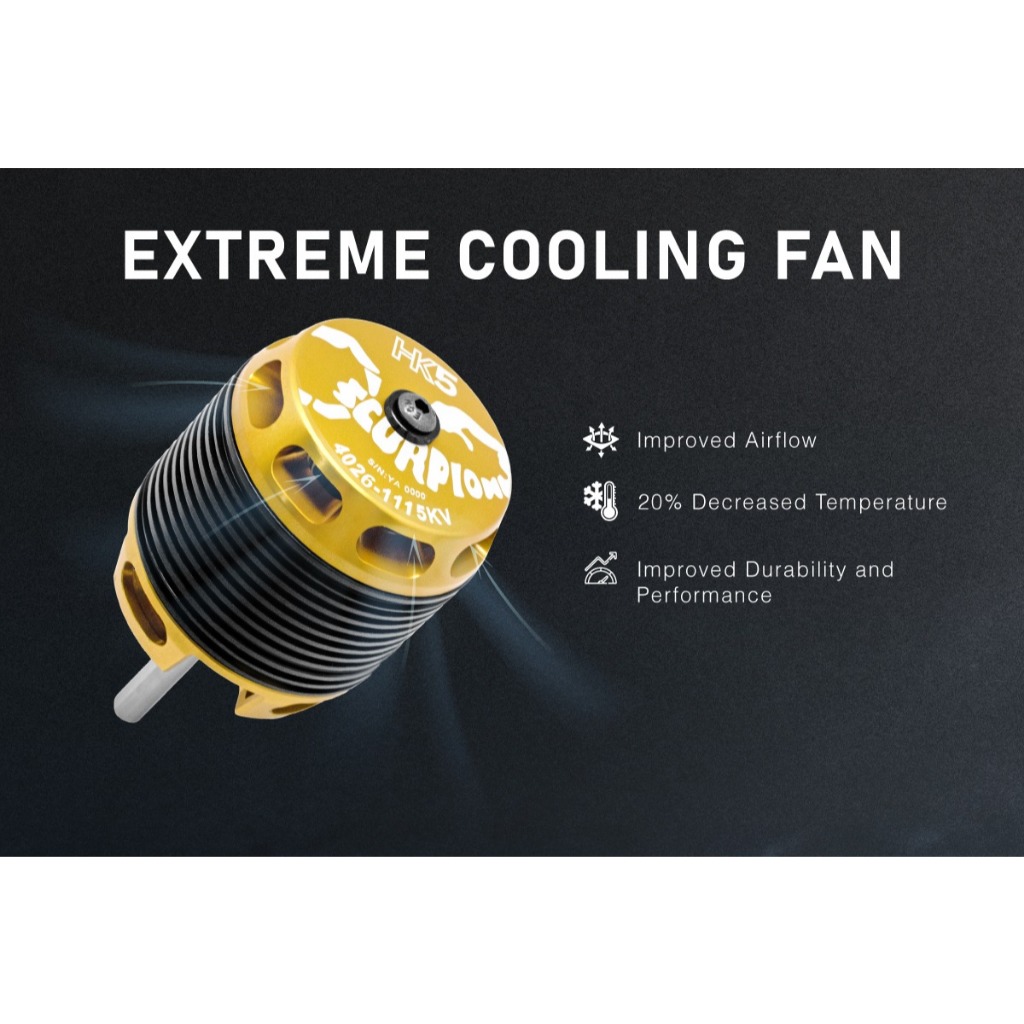 Motor Scorpion HK5-4026-545KV (6x32mm shaft) The HK5-4026-545kv is designed for 550 - 580 class of h