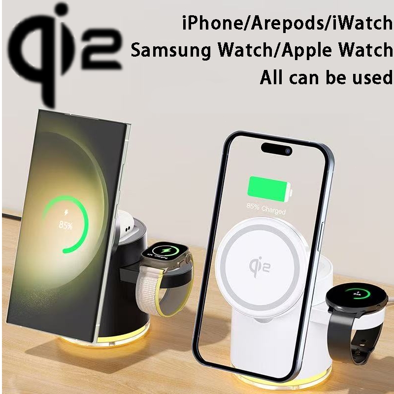【COD】QI2 3 in 1 Magnetic Wireless Charger Qi2 MPP Certified รองรับการชาร์จไร้สายที่รวดเร็ว 15W
