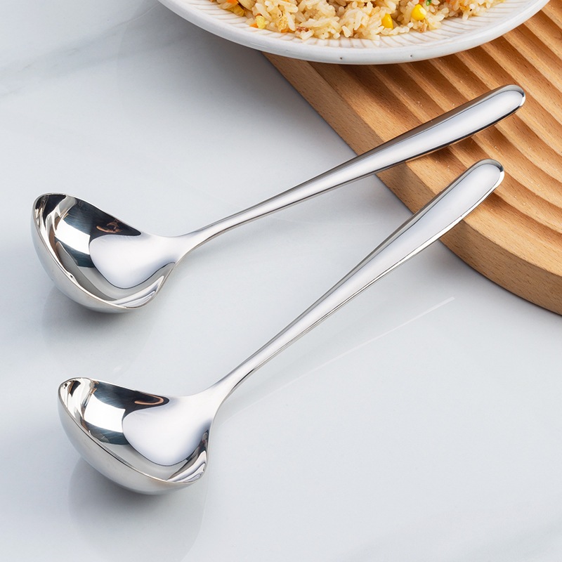[1แถม1] [แพ็คx3] ช้อนตักแกง สแตนเลส304 ช้อนสแตนเลส ช้อนซุปสไตล์เกาหลี สแตนเลสแท้ ไม่เป็นสนิม - รูปที่ 4