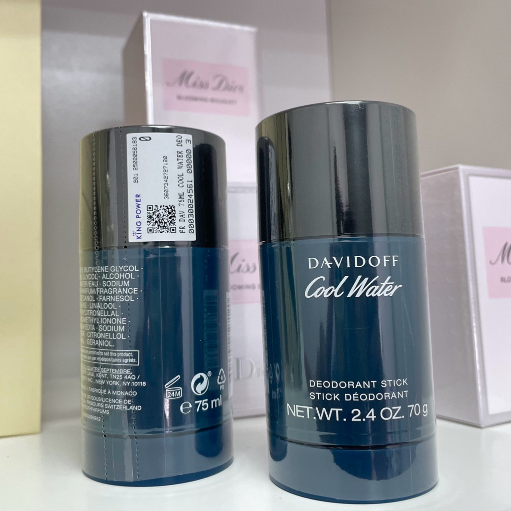 Davidoff Cool Water, Calvin Klein ck one / Be Deodorant Stick 75g. 👑 ป้ายคิงแท้ 💯 ผลิตปี2024 จาก Kin