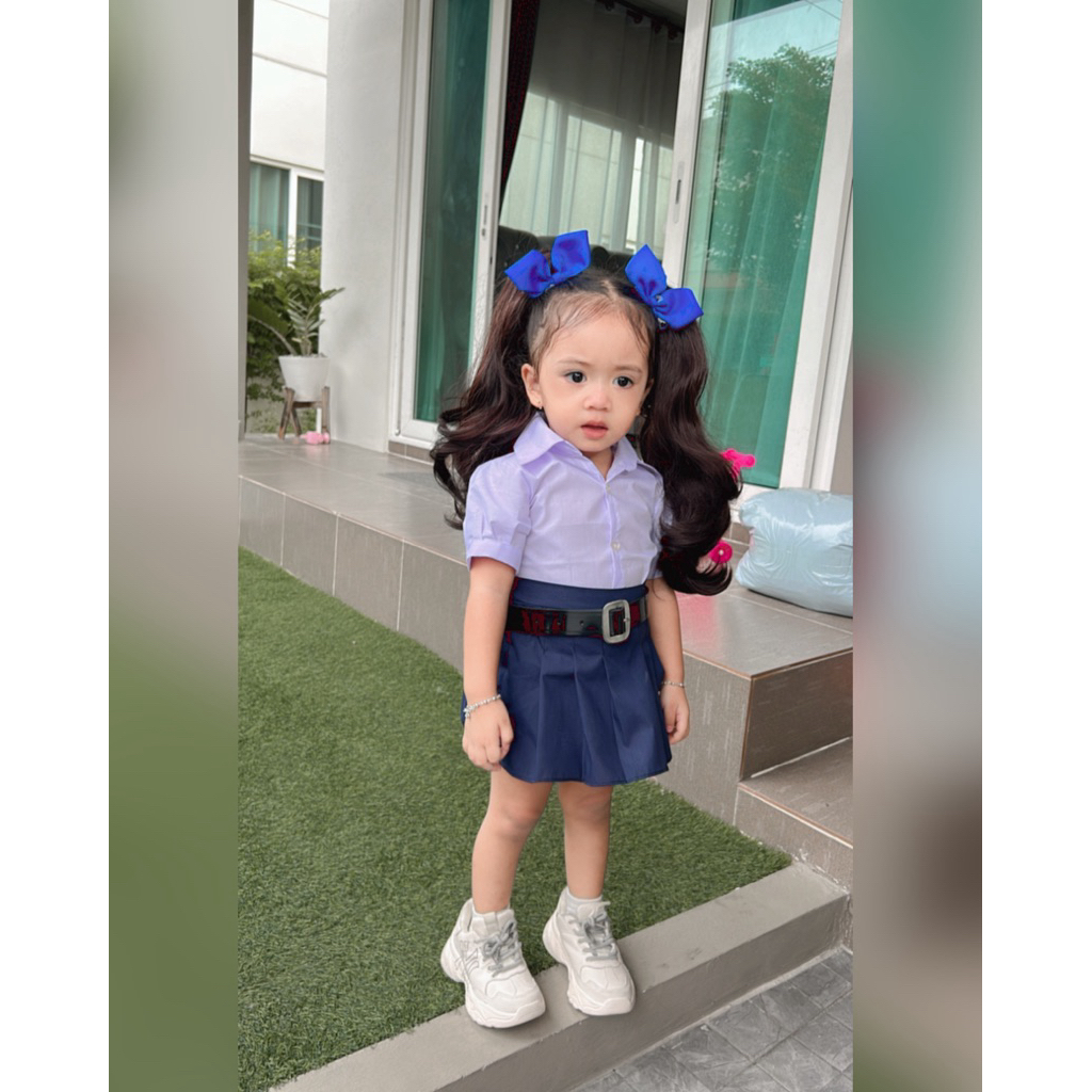 ชุดนักเรียน+เข็มขัดเด็กตัวน้อย
