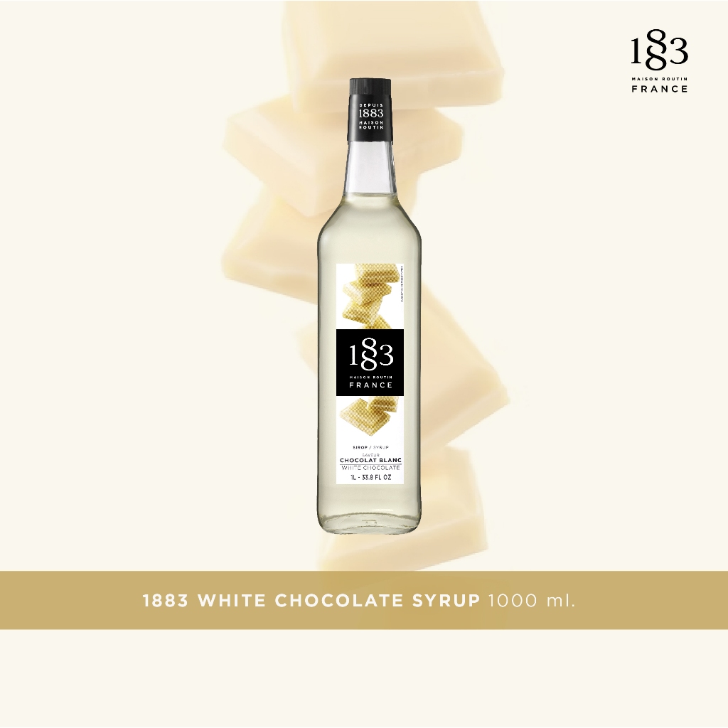 1883 Syrup น้ำเชื่อมกลิ่นไวท์ช็อกโกแลต 1000 มล. (1883 WHITE CHOCOLATE SYRUP 1000 ml.) ***จำกัดออเดอร