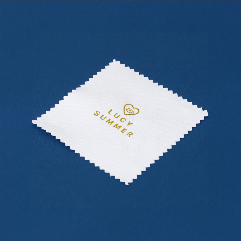 LUCYSUMMER ผ้าเช็ด ทําความสะอาดเครื่องประดับ Jewelry Polishing Cloth สีขาว ขนาด 8x8 cm