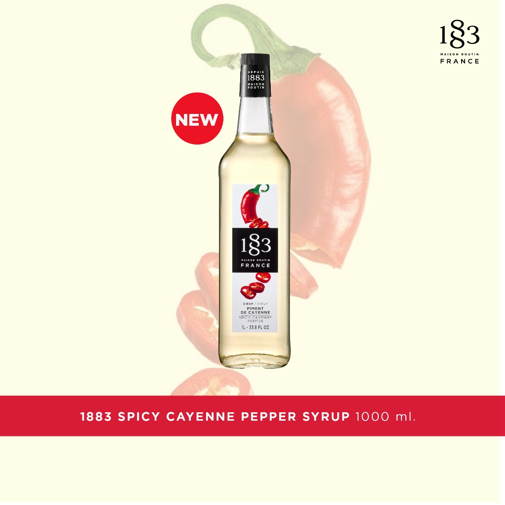 1883 Syrupกลิ่นพริกแดงเผ็ด 1000 มล. (1883 SPICY CAYENNE PEPPER SYRUP 1000 ml.)***จำกัดออเดอร์ ไม่เกิน 6 ขวด****