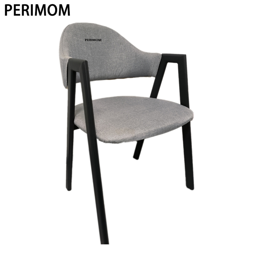 PERIMOM เก้าอี้สไตล์ Mid Century Modern เก้าอี้เลานจ์บุผ้า ที่นั่งโซฟาเดี่ยว เก้าอี้ข้างนั่งสบายโ