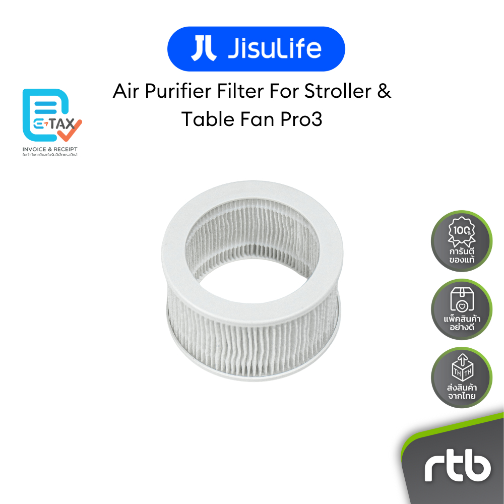 JisuLife Air Purifier Filter Replacement for Stroller Fan Life2&2S และ Table Fan Pro3ไส้กรองพัดลมสำหรับเปลี่ยน by RTB